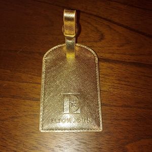 Gold Elton John Luggage Tag